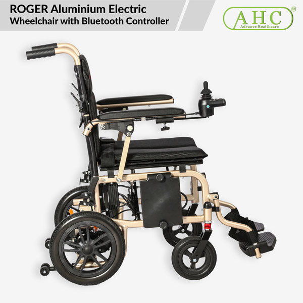 ROGER Aluminium Electric Wheelchair with Bluetooth Controller (WC100-1) - Image 2