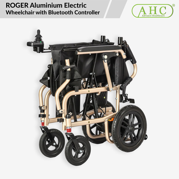 ROGER Aluminium Electric Wheelchair with Bluetooth Controller (WC100-1) - Image 3