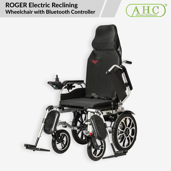 ROGER Electric Reclining Wheelchair with Bluetooth Controller (WC120) - Image 4