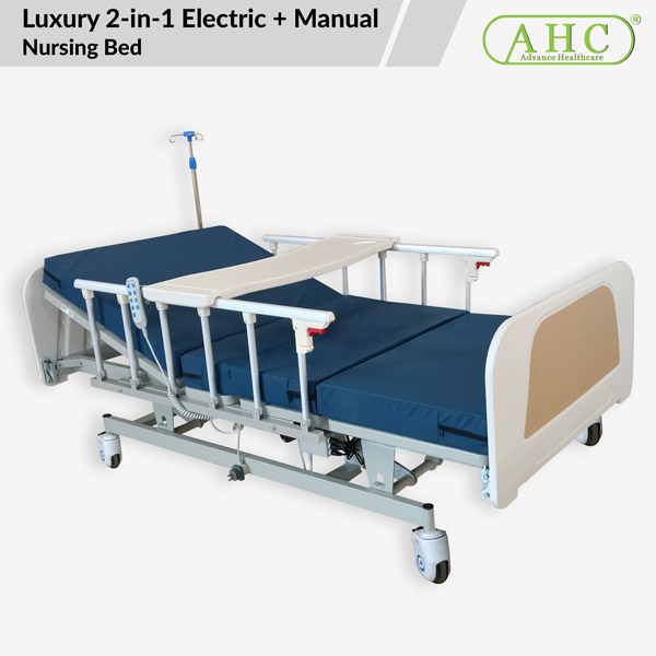 Luxury 2-in-1 Electric + Manual Nursing Bed (B3001-P2)